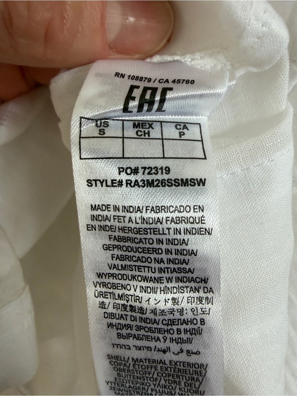 NWT rag & bone White Marin Long-Sleeve Combo Shirt-S- MSRP $278 - Picture 8 of 16